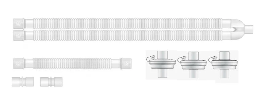 Non-Sterile Disposable Medical Breathing Circuit for Adults - Set