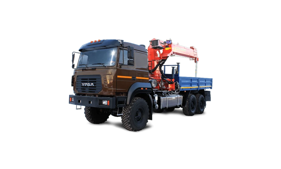 Special Truck BORUS 48121 with Inman IM 150NT Crane on Ural 43 Chassis