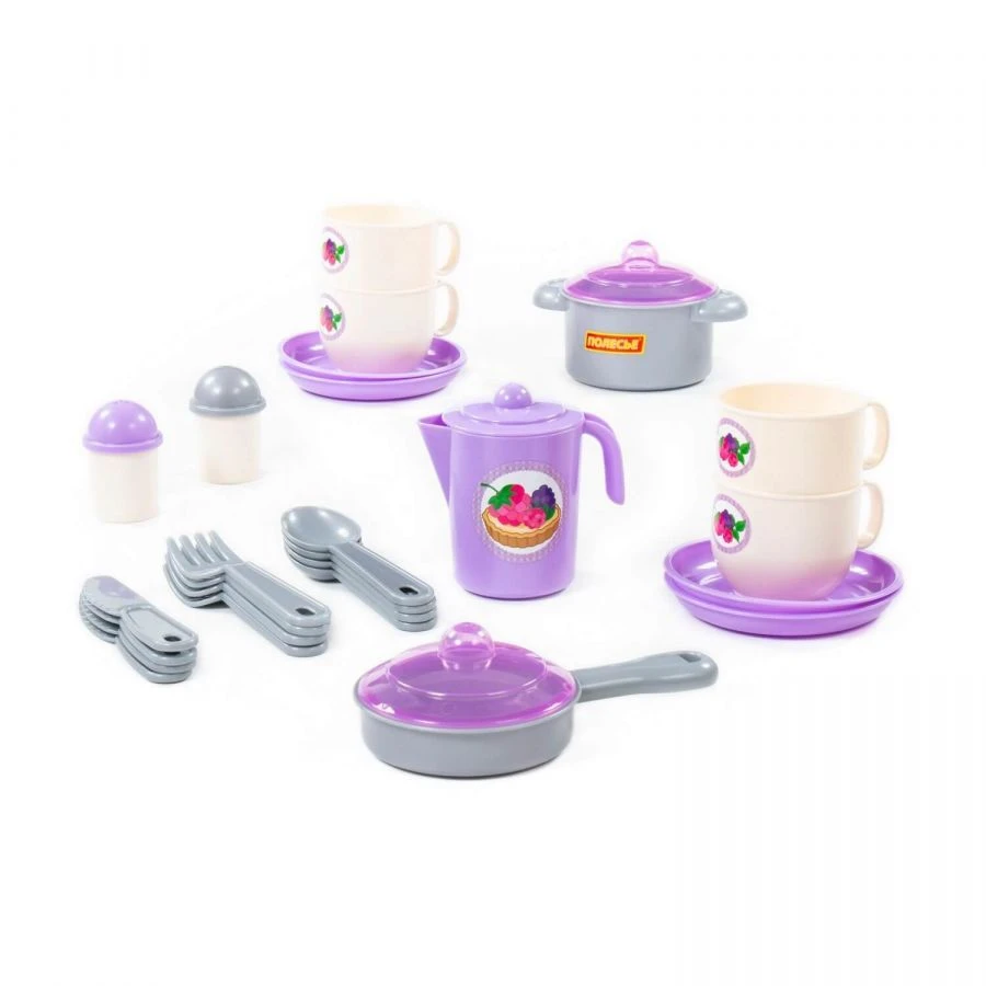 Kids' Play Dish Set for 4 Persons - 'Hostess' (V2) 28 Pieces