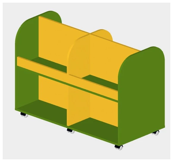 Book Shelf with Open Shelves and Dividers, Art. S.04.28