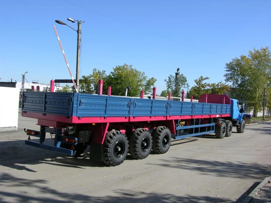 Metal Platform Semi-Trailer for Transporting Cargo with Pneumatic Suspension POLITRANS 94171
