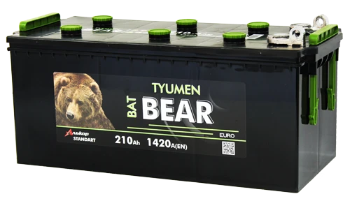 Lead-Acid Starter Battery for Internal Combustion Engines 12V 210Ah Tyumen BatBEAR