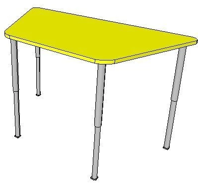 Adjustable Height Trapezoidal Table Model FN.MDU.01.13.00.00.00