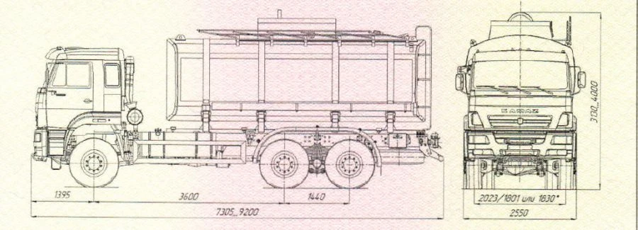 Автоцистерна УСТ 5453К8 и модификации: 5453К8-01