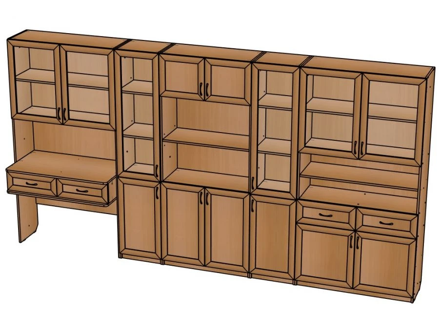 Multifunctional Furniture Wall for Documents and Clothes - NUM03