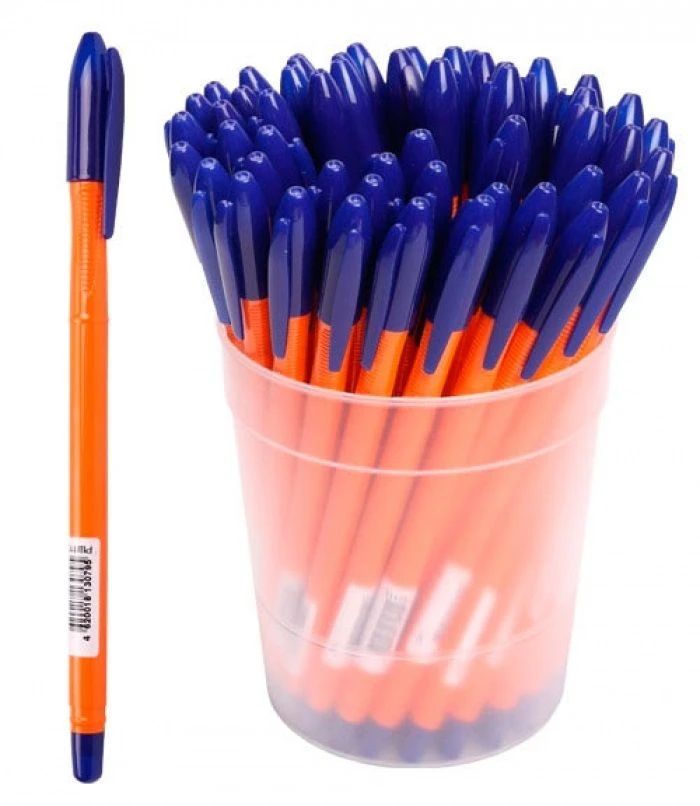 Ergonomic Ballpoint Pen "VeGa" Blue Ink 0.7mm, ORANGE