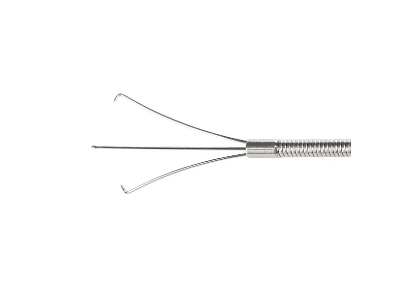 Three-Pronged Clamp with L-Shaped Grip for Flexible Endoscopes, Ø 2.0 mm, Length 1900 mm