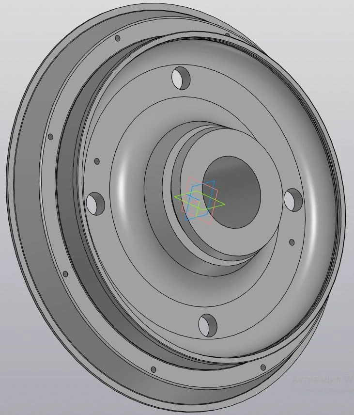 Central Hub for Tram Wheel VГК 74.71.10.003