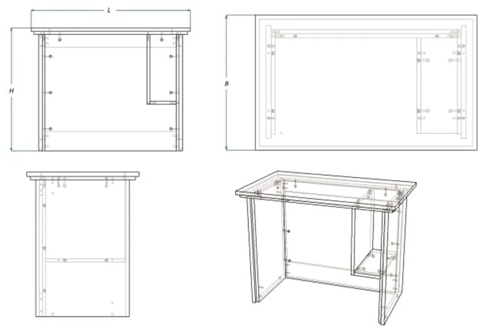 Prosecutor's Desk for Writing and Meeting Tasks - Z.STP Series