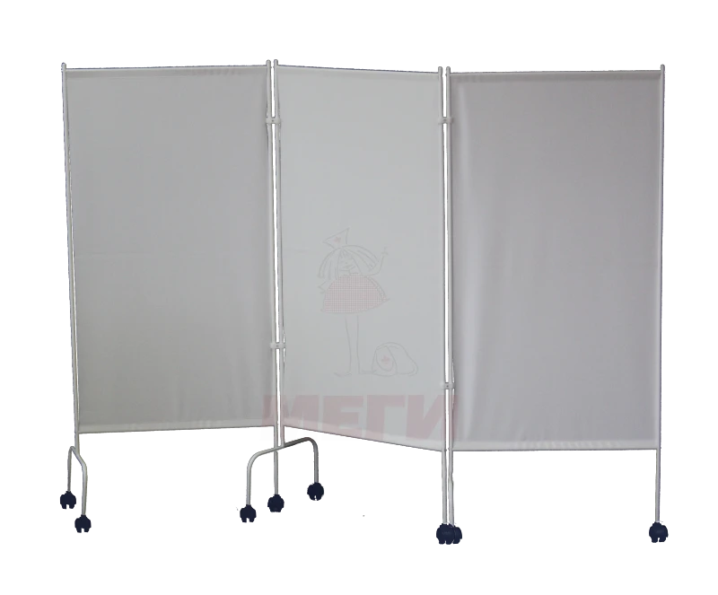 Medical Folding Screen on Wheels, Three-Section Model MCK-3302
