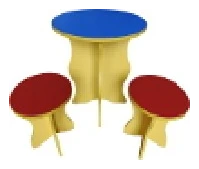 Gaming Table with 3 Stools - Model C.05.13