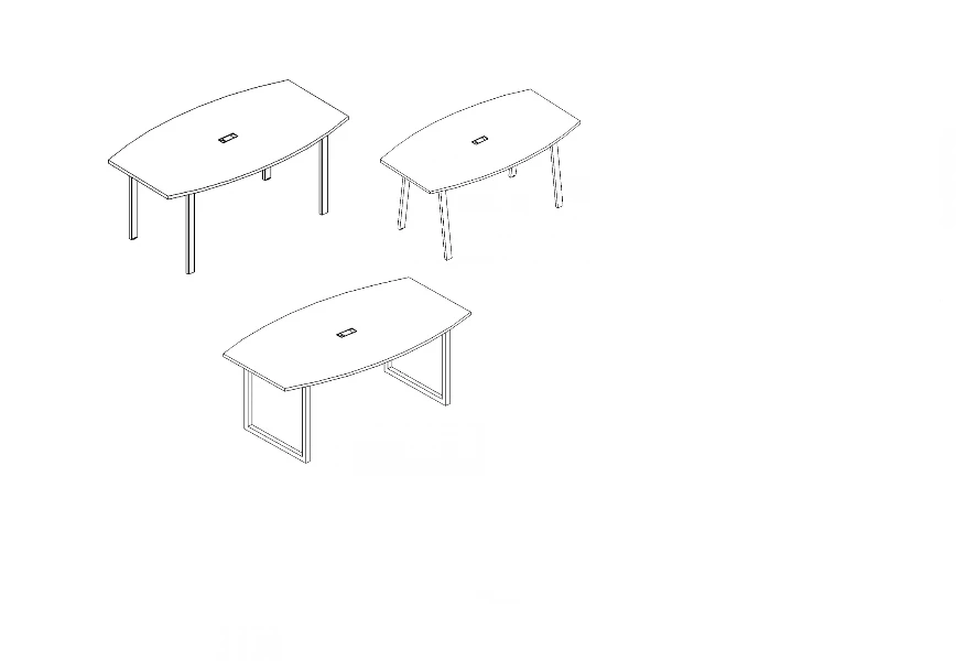 Conference Tabletop with Unique Shape for Meeting Spaces A4 Series