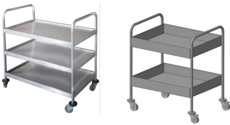Service Trolley with Shelves TS