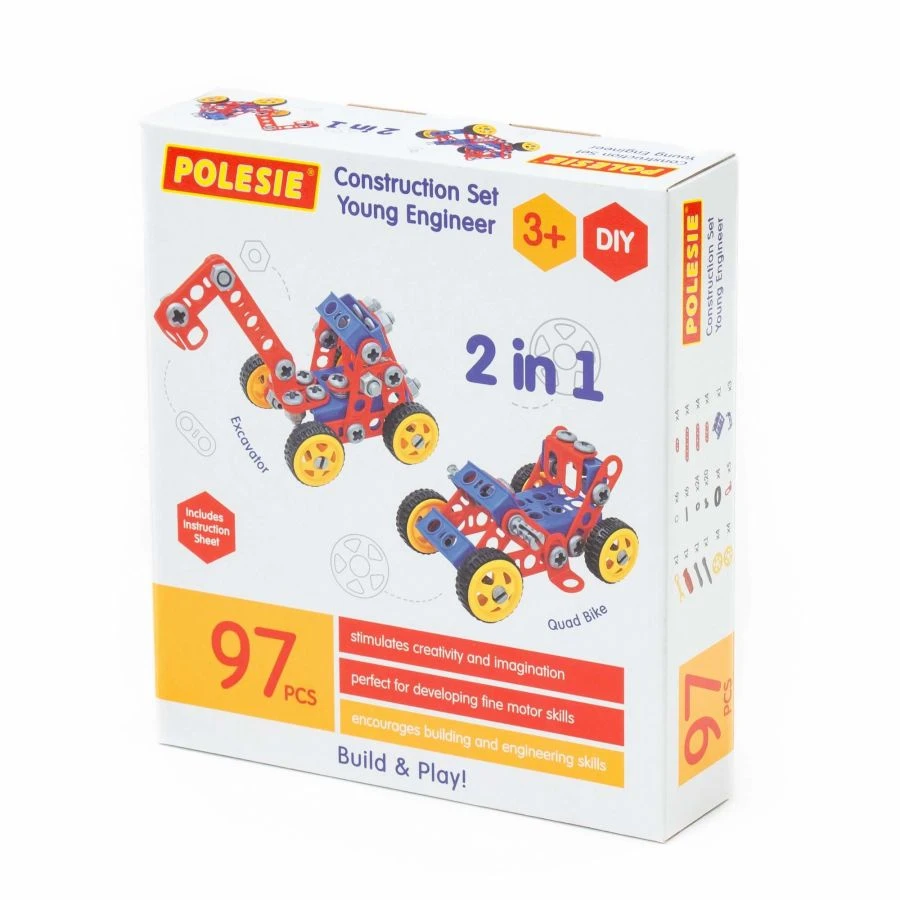 Inventor Building Set with 97 Pieces for Creative Learning" 72979