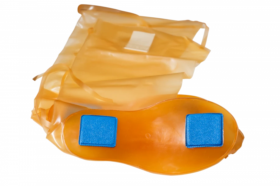Special Protective Plastic Overshoes for Radioactive Contamination: Bakhily-N with Anti-Slip Inserts