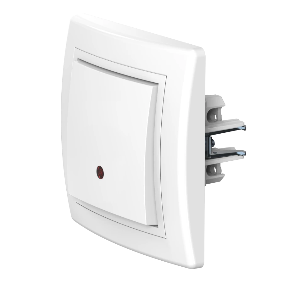 Caduceus Aling Prestige Single Switch with Indicator 16A, 250V, White, Model 619.000