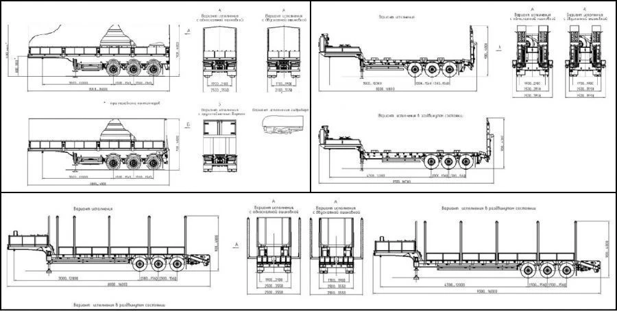 Pneumatic Suspension Semi-Trailer 931803E1-E7 for Wheel and Goods Transport