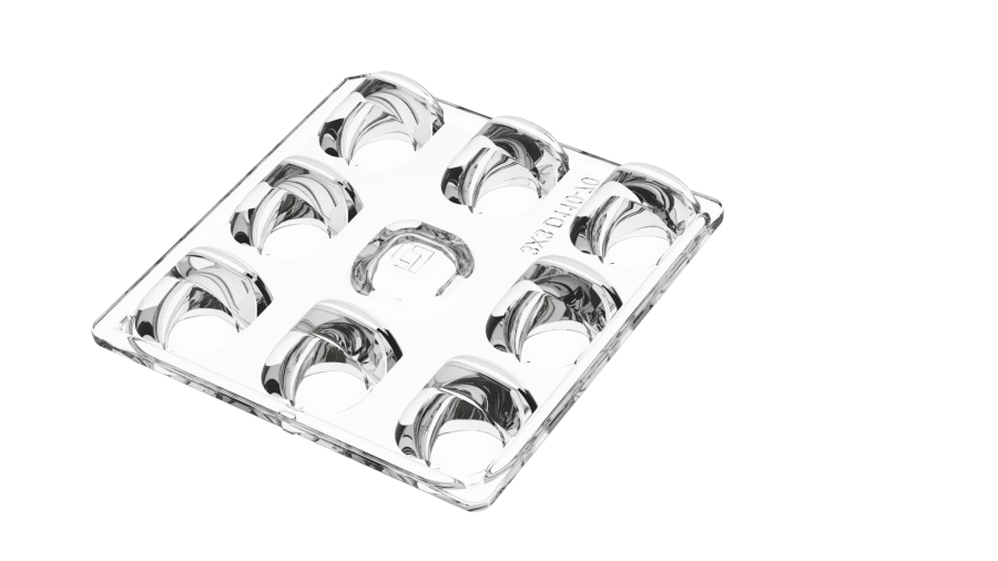 LED Lens 3x3 for Light Fixtures