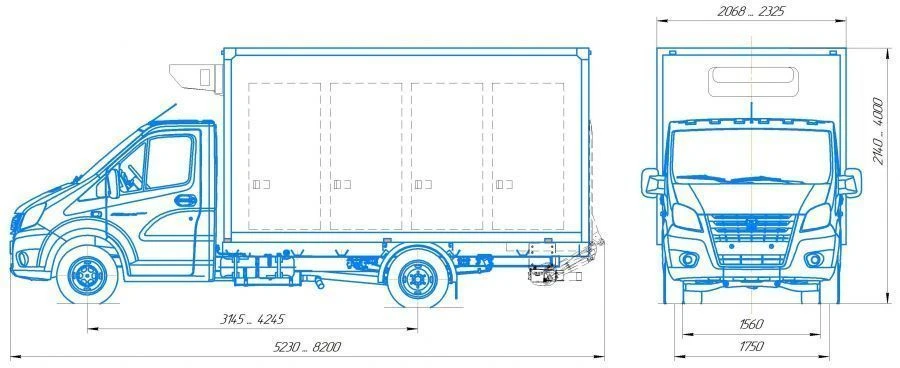 Two-Fuel Cargo Truck with Gasoline/Gas Engine, Max Weight 3.5t