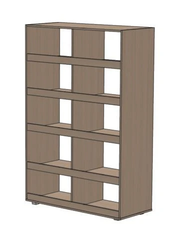 Wooden Shelving Unit with 5 Fixed Shelves - LDSP Assembly