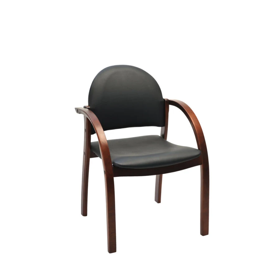 Non-Rotating Wooden Frame Chair DJUNA with Upholstered Seat