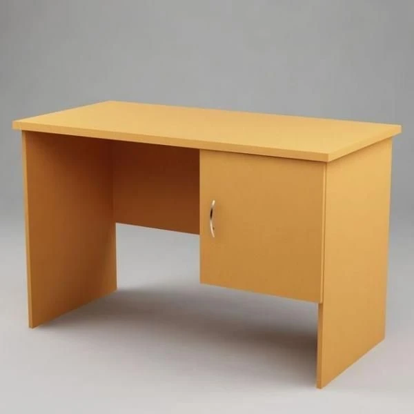 Single Pedestal Writing Desk with Suspended Cabinet