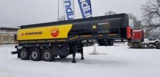 Полуприцеп-цистерна для перевозки нефтепродуктов модели 96391 на осевых агрегатах BPW