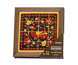 Wooden Puzzle "Russian Patterns" "Khokhloma" (16 Pieces) 132