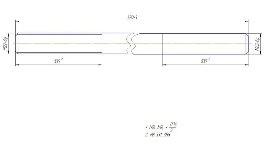 High-Strength Bolt for Securing Concrete Slabs with Nuts and Washers