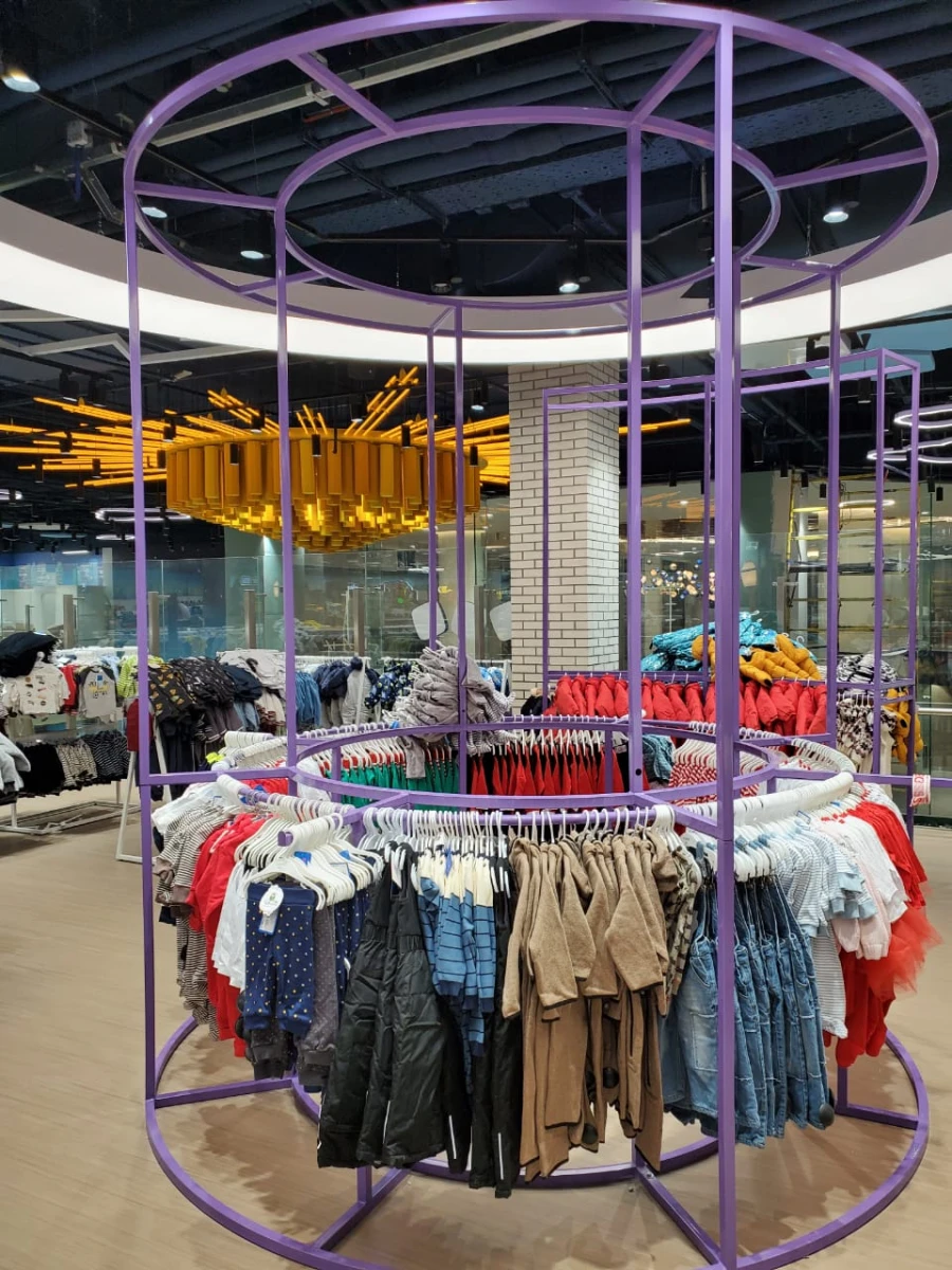 Metal Clothing Rack with Powder Coating for Clothes, Bags, and Hats