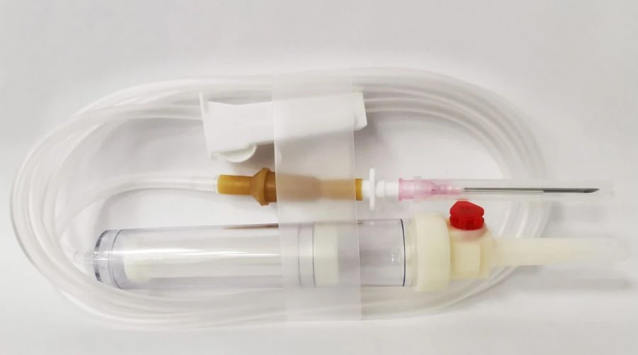 Single-Use Sterile Polymer Blood Transfusion Device with Dual-Channel Needle PC 23-0