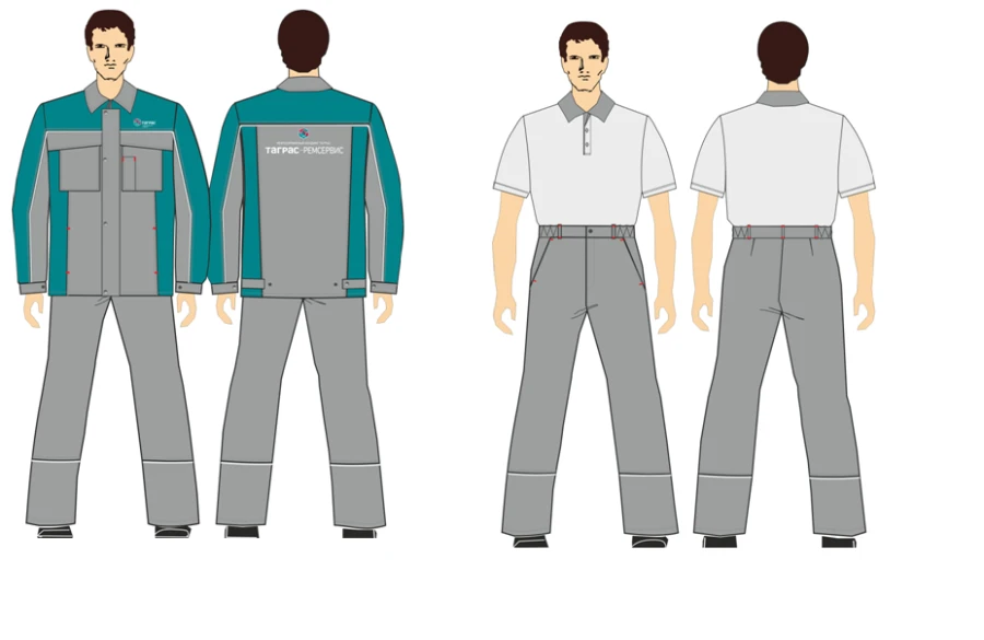 Men's Protective Suit (Jacket, Pants, Headgear) for Industrial Safety