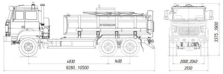 Methanol Transport Tanker ACM 4680L2-50 on Ural 4320 Chassis