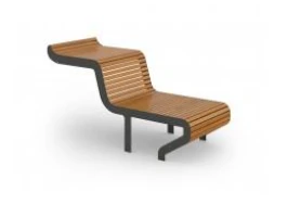 Wooden Step Bench with Metal Frame, Model A1027