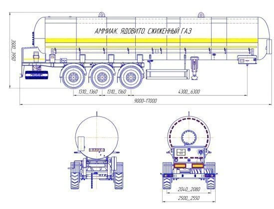Transport Semi-Trailer Tank PПЦТА1-3, Type P3, Modification 96833-0000010-05