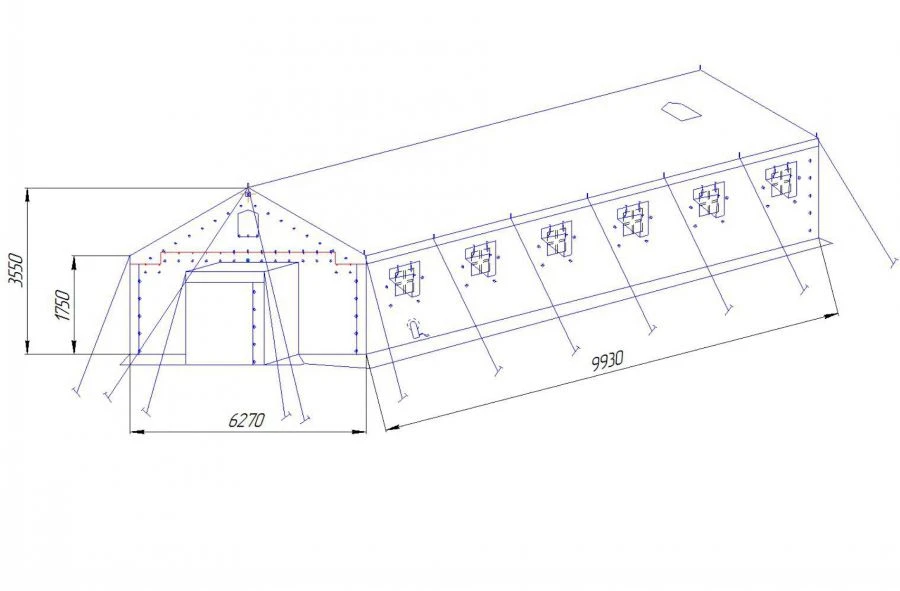 Sanitary-Technical Tent USB-56(O) for Personnel Accommodation