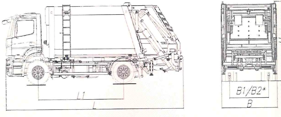 Rear-Loading Garbage Truck Model MK-4546-15