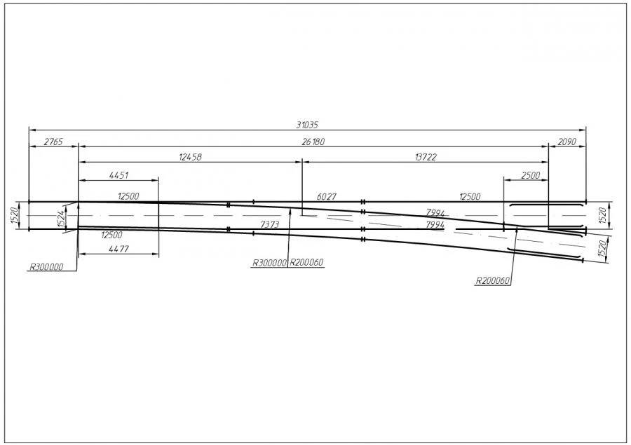 R65 Type Switch Mark 1/9 for Metro Tracks (Project VSP017.00.000/-01)