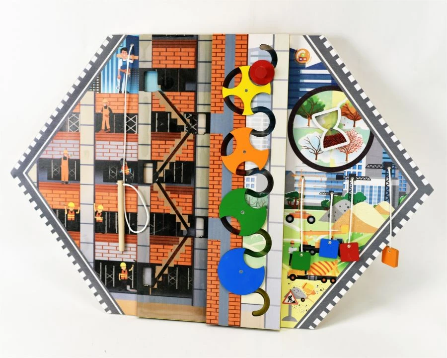 Educational Wall Busy Board for Kids - Builder Profession Series