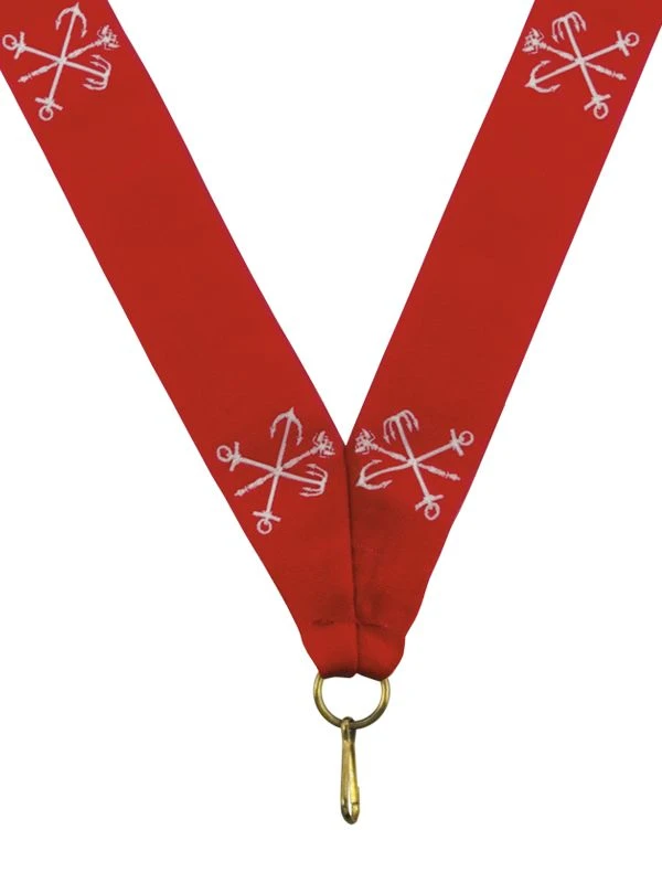 Jacquard Pattern Woven Ribbon with Medal Attachment