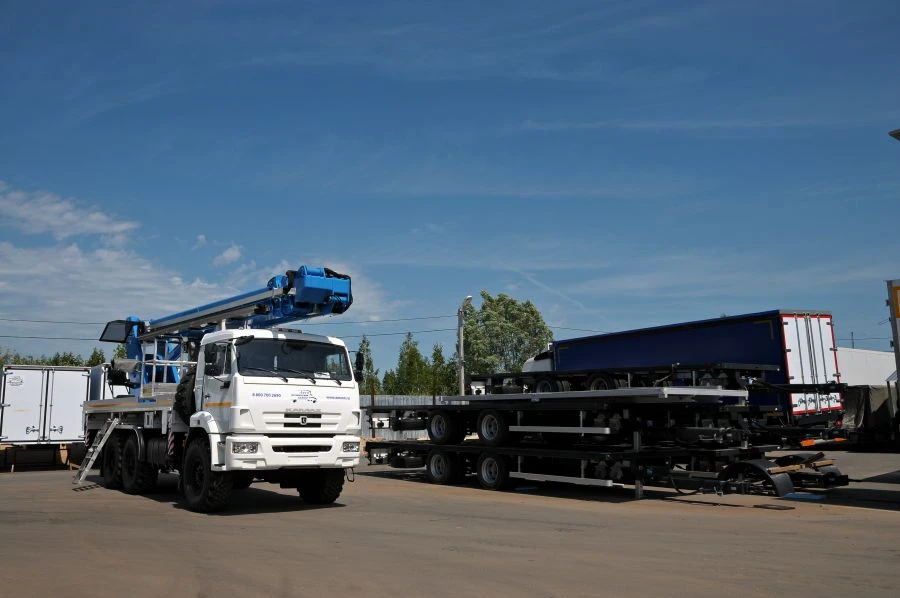 Hydraulic Aerial Work Platform AGP Type 67060, Modification 67060N on KAMAZ Chassis 5350-37