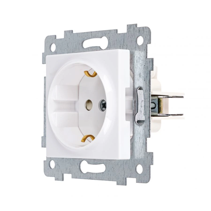 Single Socket Mechanism with Ground Contact Axiom RS16-453 White