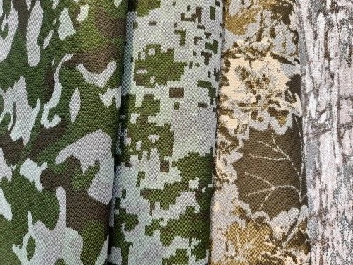 Camouflage Polyester Fabric with MVO Finish and Jacquard Pattern Art. 300436