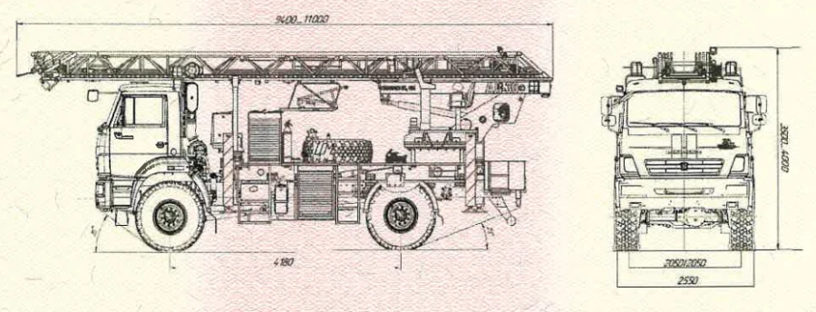 Fire Truck Ladder AL-30 for High-Rise Evacuations