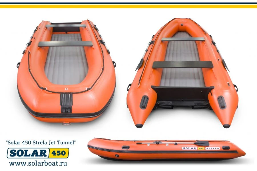 Inflatable Motor Boat SOLAR-450 Strela Jet Tunnel