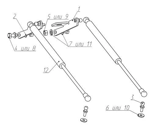 Smooth Hood Lifting Device for MITSUBISHI L200 TRITON (2015-)