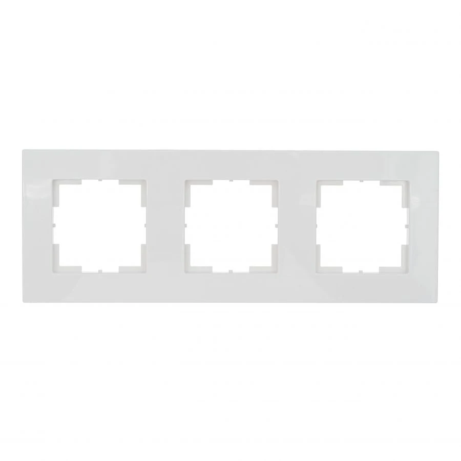 Axiom Triple Switch Frame, White Color
