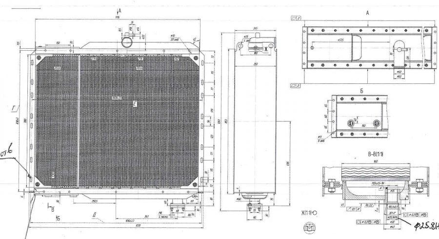 Radiator Block BR-290B.1301.000 for Engine Cooling