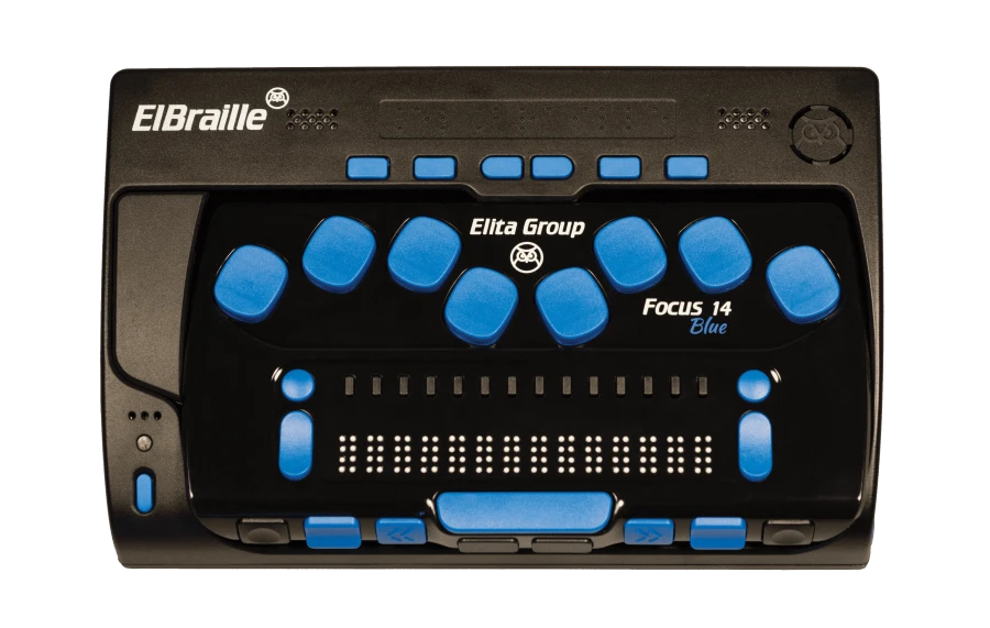 Portable Computer with Braille Input/Output and Speech Synthesizer ElBraille-W14JG2