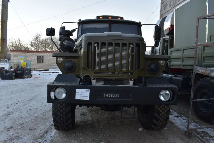 Special Container Truck with Crane Manipulator, GIRD Model 5849N2 on URAL 4320-18 Chassis